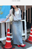 Organza Raglan See-through Blouson Jumper