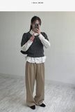 Peach Frill Loose-Fit Shirt