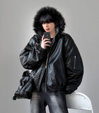 Keysia Fur Leather Jumper