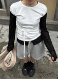 SOFT SHIRRING HALF TOP