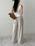 Million Pleated Banding Wide Slacks