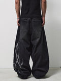 FLAME ARTWORK WIDE DENIM