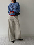 Stripe Raglan Loose Fit Sweatshirt