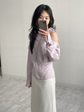 Eve One-Shoulder Pintuck Blouse