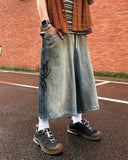 Vintage Ninja Tattoo Bermuda Denim