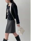 Kino Pleated Midi A-line Skirt