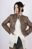 Suede Cropped Leather Jacket