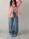 206 Back Pocket Balloon Fit Wide Denim Pants