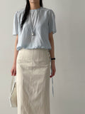 Cookie Button H-Line Long Skirt