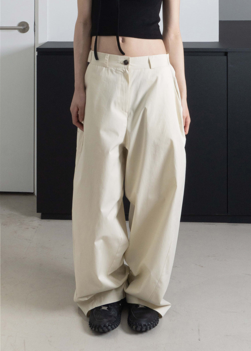 【WOOHWA】COTTON BIZZO WIDE PT WOOHWA (ウーファ) - コットンビジョワイドパンツ / COTTON