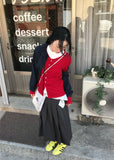 TWISTED BUTTON CARDIGAN
