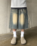 Vintage Sand Crease Bermuda Denim