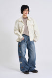 Star side patch denim pants