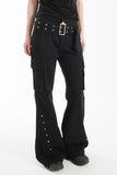 BELTED SNAP UTILITY PANTS