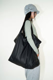 Big leather shoulder tote bag