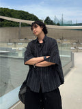 Two Pocket Small Line Boxy Half Shirt