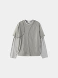 Race Stitch Layered Top