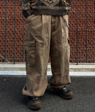 Ku Pigment Cut Cargo Pants