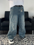 Paneled Incision Washed Denim