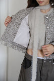 Leaf tassel tweed jacket