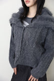 Mink Big Collar Cardigan