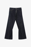 Curve stitch low denim pants