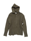 Edith lip knit hood zip-up