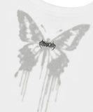 BUTTERFLY GOTH WIDE NECK CROP TEE