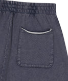 WASHED CUT OFF APPLIQUE SWEAT SHORTS