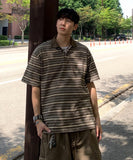 Kitchi Stripe Collar Short Sleeve T-shirt