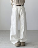 White Long Wide Pants