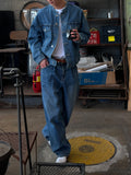 Oil Washed One-Tuck Denim