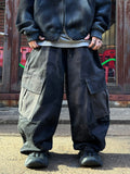 Diagonal Camo Balloon Cargo Pants