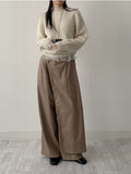 Frilled See-Through Layered Knit