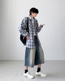 Exi Wide Bermuda Denim