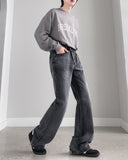 Cycling Long Bootcut Denim Pants