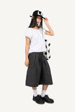 Gingham Check Banding Bermuda Pants