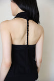 Back Twist Drape Halter Top