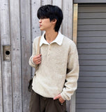 Popping collar knit