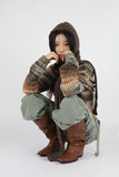 Knit hoodie balaclava