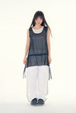 Dot see-through layered one piece
