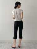 202 Slit Cotton Capri Pants