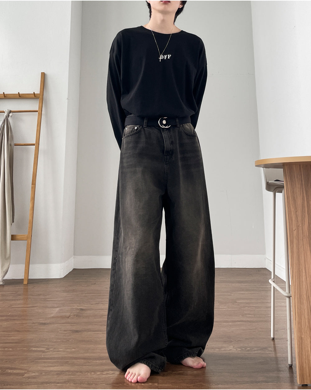【YOURNUS】Older Maxi Wide Denim Pants YOURNUS (ユアノス) - オールダーマキシワイドデニムパンツ