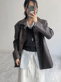 Basic Stopper Denim Long Skirt