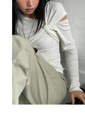 Athens Ribbed Slit T-shirt
