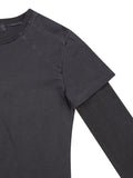 (W) PANEL LAYERED TEE