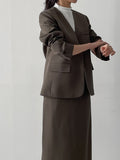 [Setup Available/Three-Piece] Bird No-Collared Loose-Fit Jacket