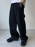 Two Pleat Black Denim