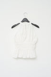 (W) Lime Halter Blouse