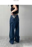 [unisex] Painted Wide Denim Pants